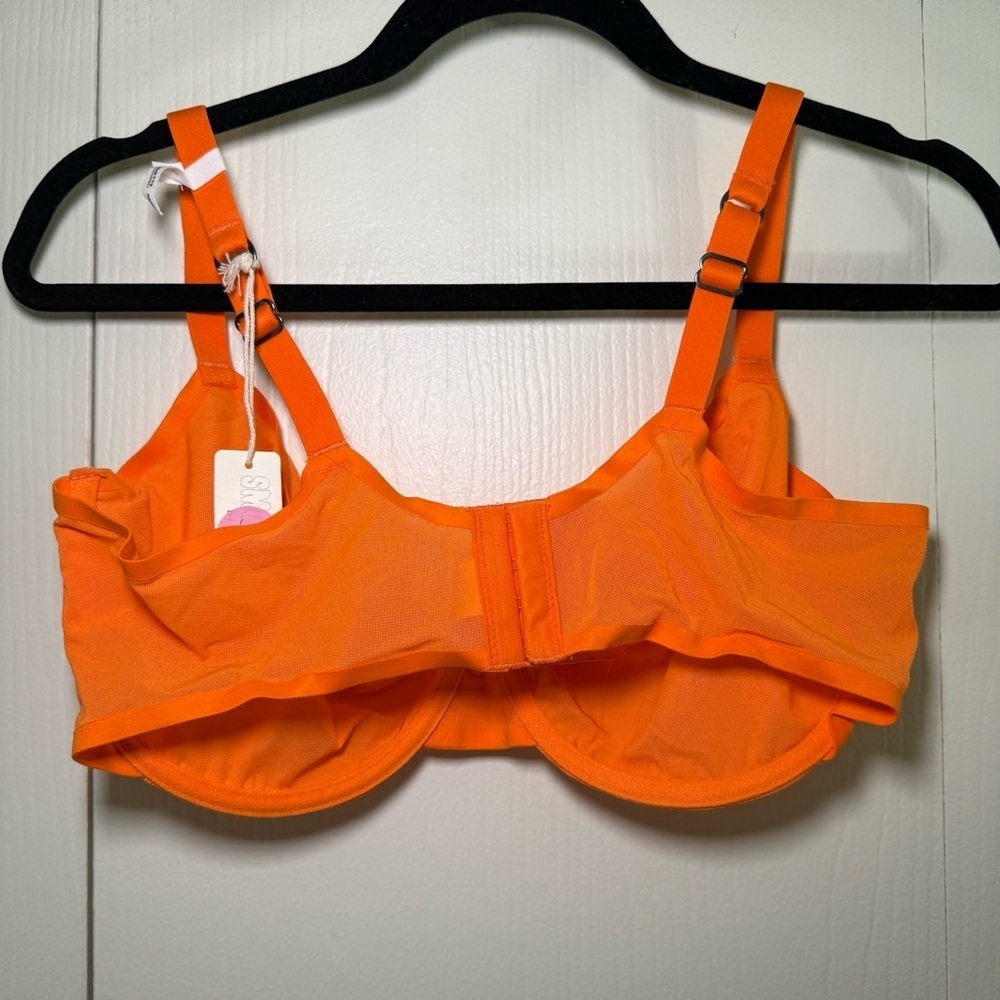 Aerie Smoothez Balconette Orange Mesh Bra - 38DD - Picture 4 of 6
